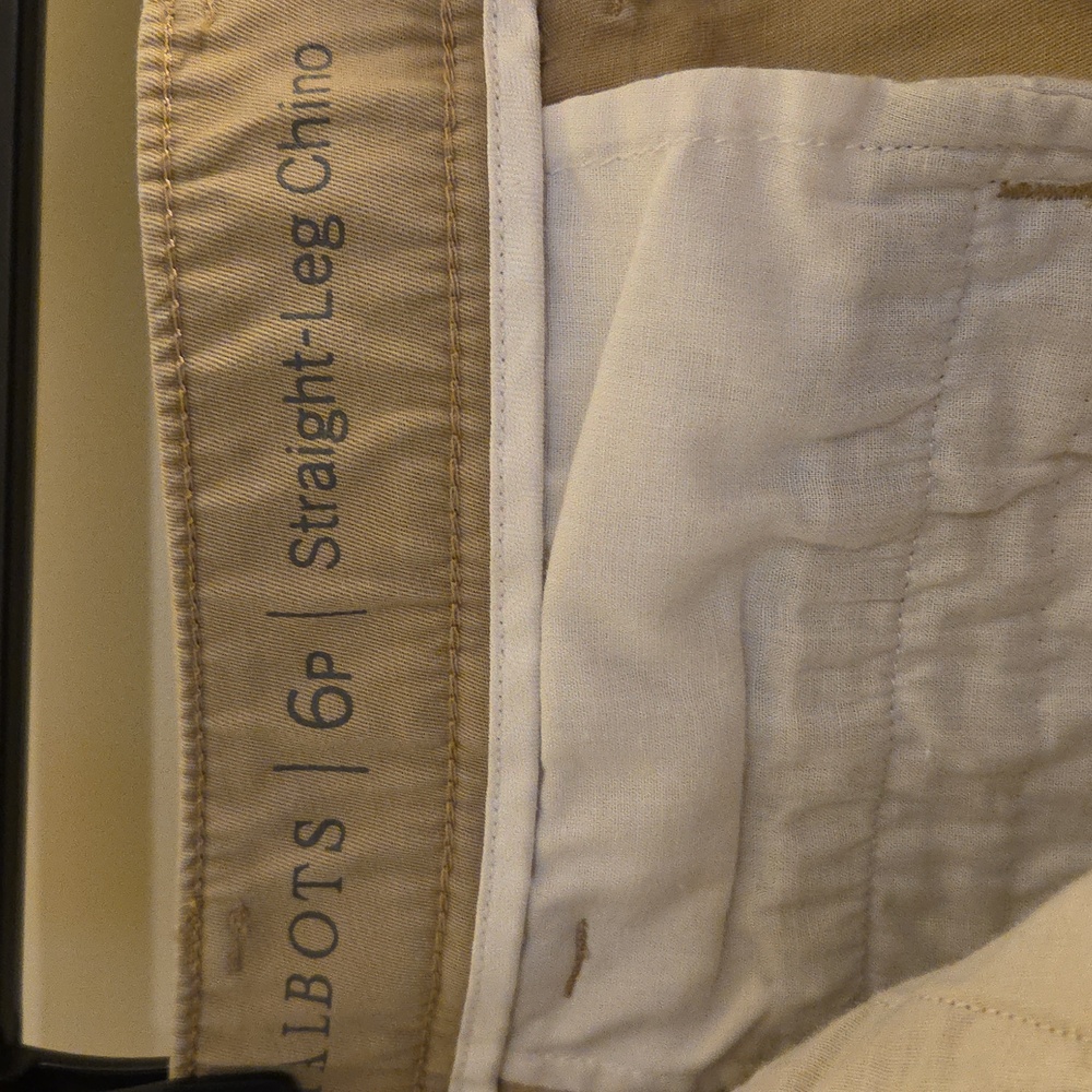 Talbots Womens Straight Leg Chino (Petite) - Picture 2 of 7